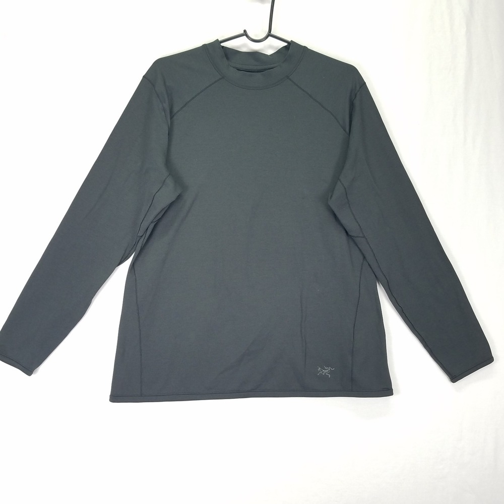 Arc'teryx Motus AR Base Layer Top Women XL Long Sleeve Black Hiking Thermal